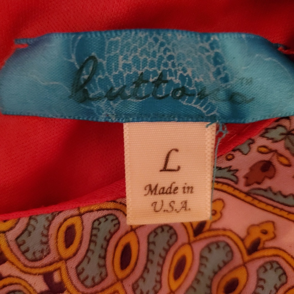 Francesca's Buttons Multi Colored Patterned Dress - image 7